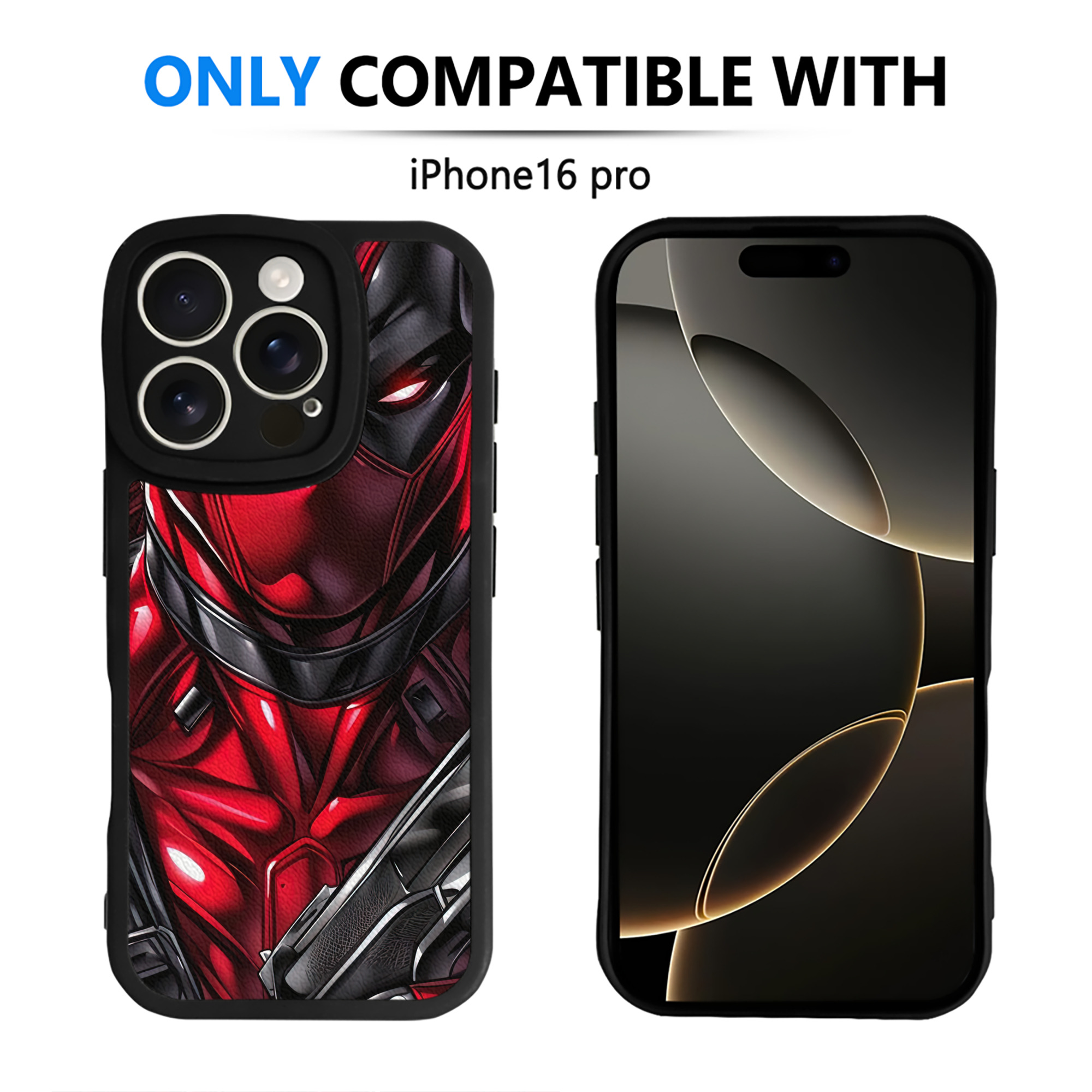 （画像用） Deadpool デッドプール 【iPhone 16シリーズ対応】シリコンスマホケース（レザー調） 材質：シリコン
